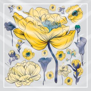 khăn bandana lụa silk họa tiết hoa - Mã 26 43 khăn bandana lụa silk họa tiết hoa - Mã 26 42