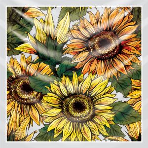 khăn bandana lụa silk họa tiết hoa - Mã 37 42