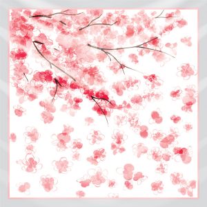 khăn bandana lụa silk họa tiết hoa - Mã 46 42