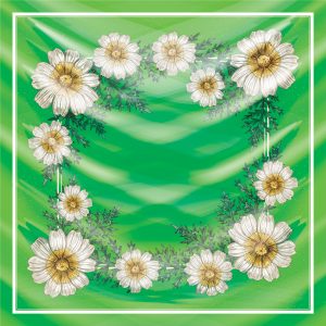 khăn bandana lụa silk họa tiết hoa - Mã 12 44