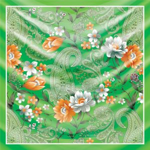 khăn bandana lụa silk họa tiết hoa - Mã 13 44