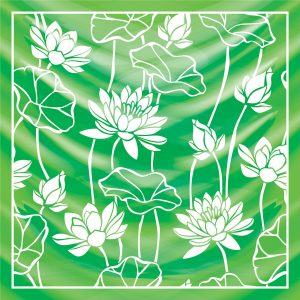 khăn bandana lụa silk họa tiết hoa - Mã 14 44