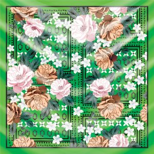 khăn bandana lụa silk họa tiết hoa - Mã 16 43 khăn bandana lụa silk họa tiết hoa - Mã 16 42