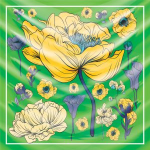 khăn bandana lụa silk họa tiết hoa - Mã 26 45 khăn bandana lụa silk họa tiết hoa - Mã 26 44