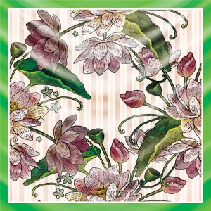khăn bandana lụa silk họa tiết hoa - Mã 01 44