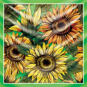 khăn bandana lụa silk họa tiết hoa - Mã 37 44