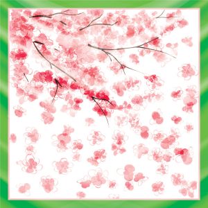 khăn bandana lụa silk họa tiết hoa - Mã 46 44