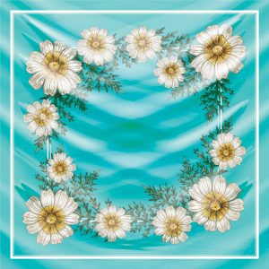 khăn bandana lụa silk họa tiết hoa - Mã 12 46