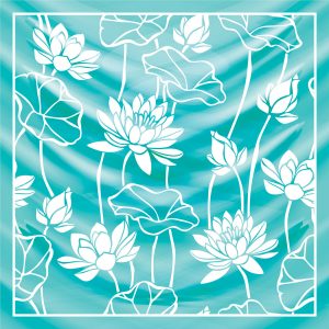khăn bandana lụa silk họa tiết hoa - Mã 14 46