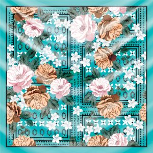 khăn bandana lụa silk họa tiết hoa - Mã 16 45 khăn bandana lụa silk họa tiết hoa - Mã 16 44