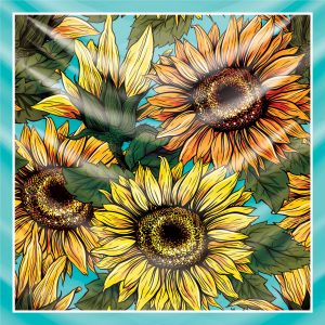 khăn bandana lụa silk họa tiết hoa - Mã 37 46