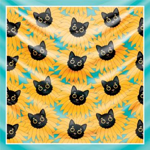 khăn bandana lụa silk họa tiết hoa - Mã 39 46