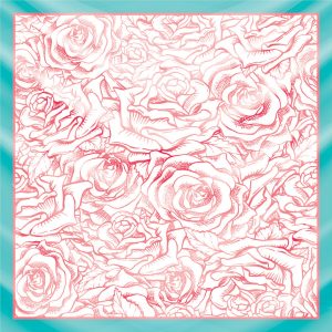 khăn bandana lụa silk họa tiết hoa - Mã 05 46