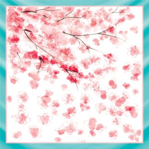 khăn bandana lụa silk họa tiết hoa - Mã 46 46