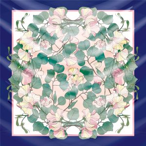 khăn bandana lụa silk họa tiết hoa - Mã 02 48