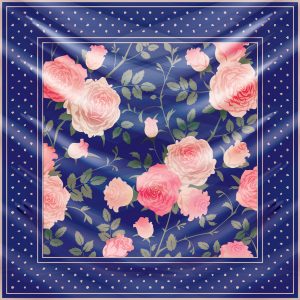 khăn bandana lụa silk họa tiết hoa - Mã 11 48