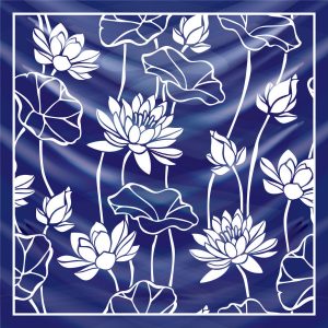 khăn bandana lụa silk họa tiết hoa - Mã 14 48