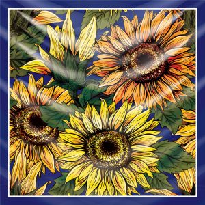 khăn bandana lụa silk họa tiết hoa - Mã 37 48