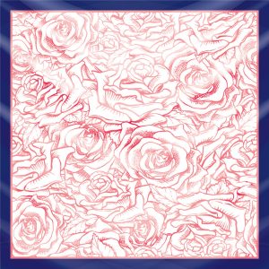 khăn bandana lụa silk họa tiết hoa - Mã 05 48