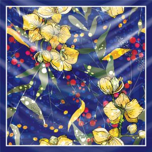 khăn bandana lụa silk họa tiết hoa - Mã 45 49 khăn bandana lụa silk họa tiết hoa - Mã 45 48