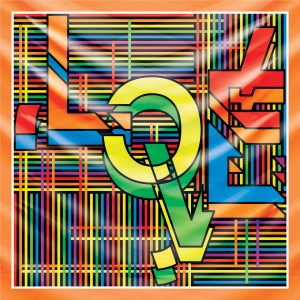 khăn bandana lụa silk họa tiết graffiti - Lgbt - mã 08 18