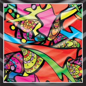 khăn bandana lụa silk họa tiết graffiti - Lgbt - mã 04 20