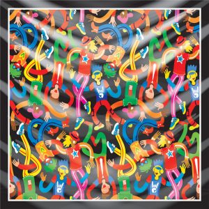 khăn bandana lụa silk họa tiết graffiti - Lgbt - mã 07 20