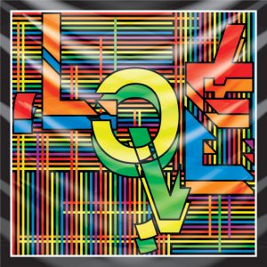 khăn bandana lụa silk họa tiết graffiti - Lgbt - mã 08 20