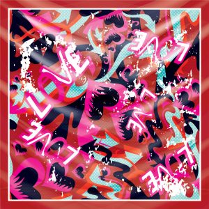 khăn bandana lụa silk họa tiết graffiti - Lgbt - mã 12 22