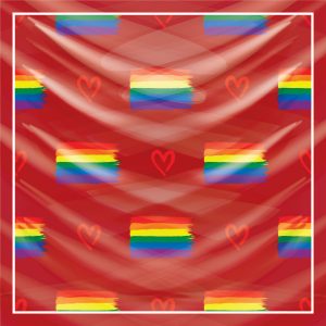 khăn bandana lụa silk họa tiết graffiti - Lgbt - mã 01 22