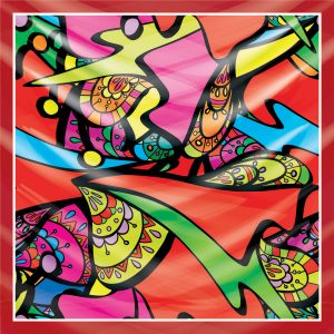 khăn bandana lụa silk họa tiết graffiti - Lgbt - mã 04 22