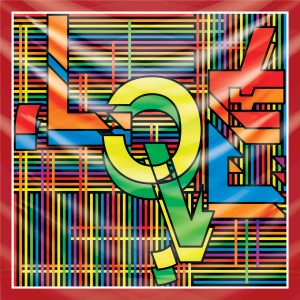 khăn bandana lụa silk họa tiết graffiti - Lgbt - mã 08 22