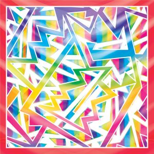 khăn bandana lụa silk họa tiết graffiti - Lgbt - mã 11 24