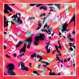 khăn bandana lụa silk họa tiết graffiti - Lgbt - mã 12 24