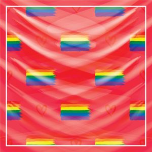 khăn bandana lụa silk họa tiết graffiti - Lgbt - mã 01 24