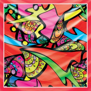 khăn bandana lụa silk họa tiết graffiti - Lgbt - mã 04 24