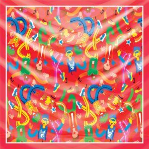 khăn bandana lụa silk họa tiết graffiti - Lgbt - mã 07 24