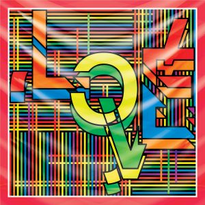 khăn bandana lụa silk họa tiết graffiti - Lgbt - mã 08 24