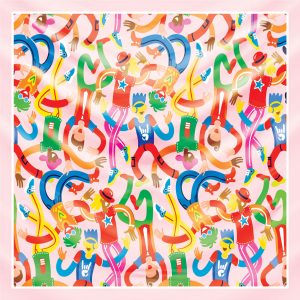 khăn bandana lụa silk họa tiết graffiti - Lgbt - mã 07 26