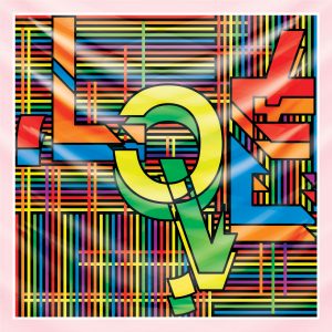 khăn bandana lụa silk họa tiết graffiti - Lgbt - mã 08 26