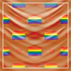 khăn bandana lụa silk họa tiết graffiti - Lgbt - mã 01 28
