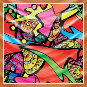 khăn bandana lụa silk họa tiết graffiti - Lgbt - mã 04 28