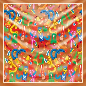 khăn bandana lụa silk họa tiết graffiti - Lgbt - mã 07 28