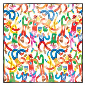 khăn bandana lụa silk họa tiết graffiti - Lgbt - mã 07 30