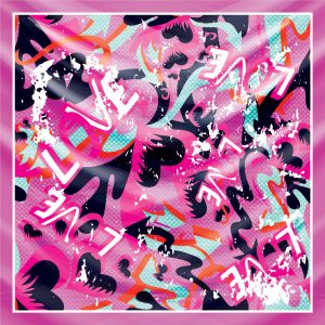 khăn bandana lụa silk họa tiết graffiti - Lgbt - mã 12 32