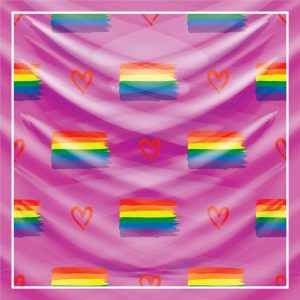 khăn bandana lụa silk họa tiết graffiti - Lgbt - mã 01 32
