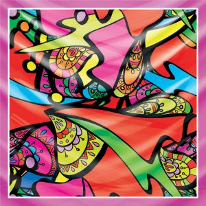 khăn bandana lụa silk họa tiết graffiti - Lgbt - mã 04 32