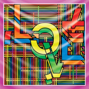 khăn bandana lụa silk họa tiết graffiti - Lgbt - mã 08 32