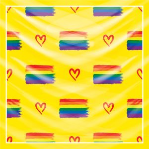 khăn bandana lụa silk họa tiết graffiti - Lgbt - mã 01 34