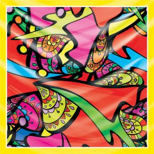 khăn bandana lụa silk họa tiết graffiti - Lgbt - mã 04 34